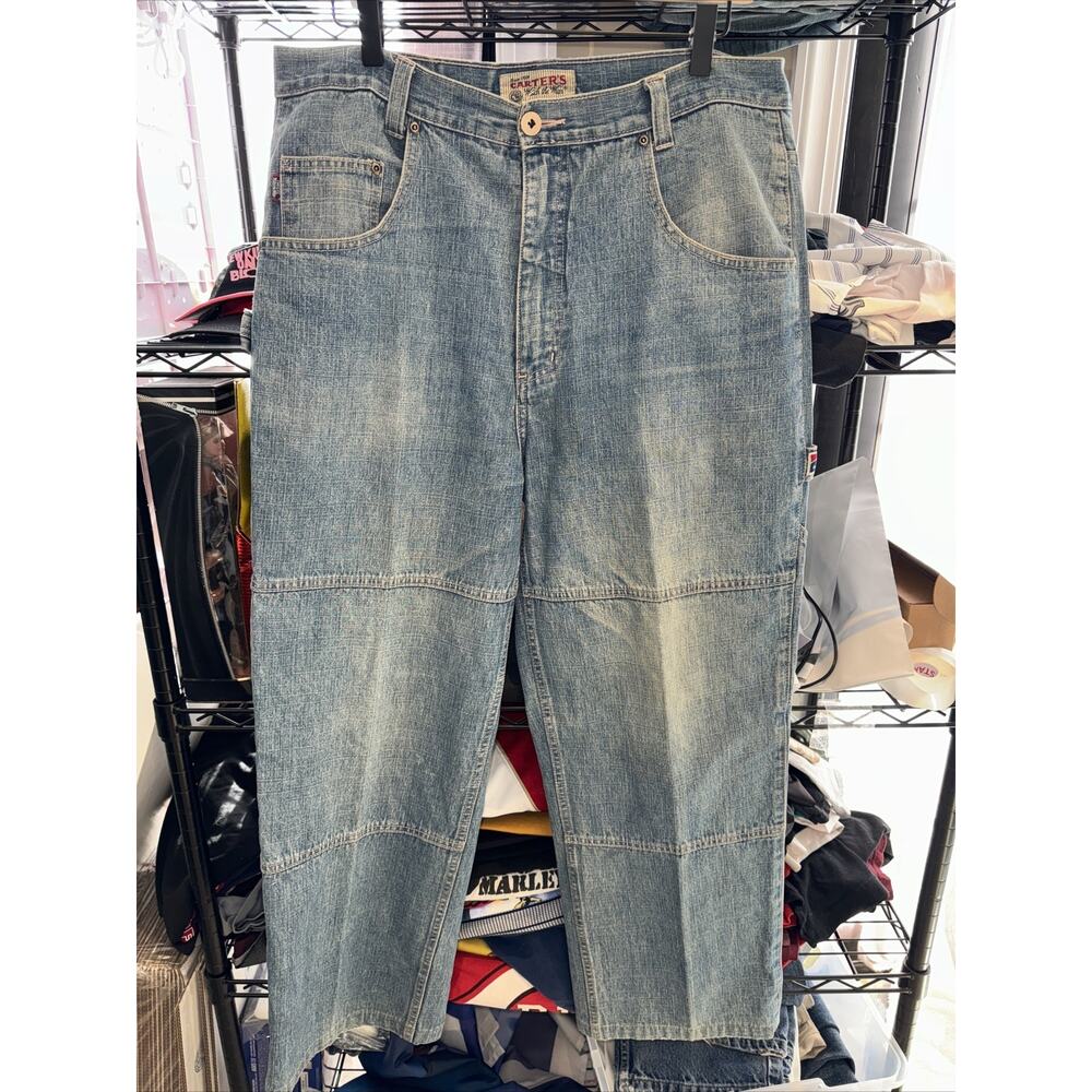 Vintage Carter’s Watch The Wear Light Washed Carpenter Jeans Size 34x32